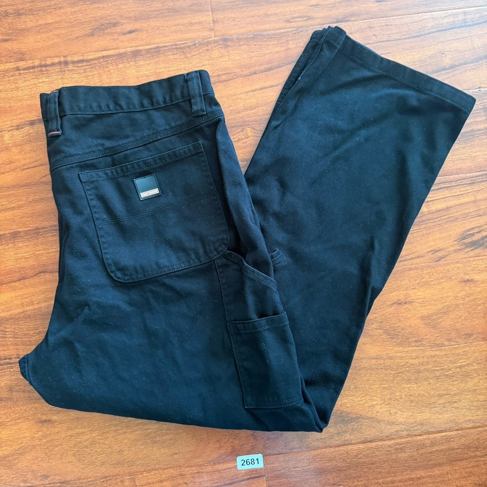 Craftsman Mens Sz 40x32 Black Denim Carpenter Pants Outdoor Workwear Jeans